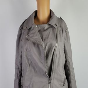 Guess Faux Leather Biker Jacket  NWT